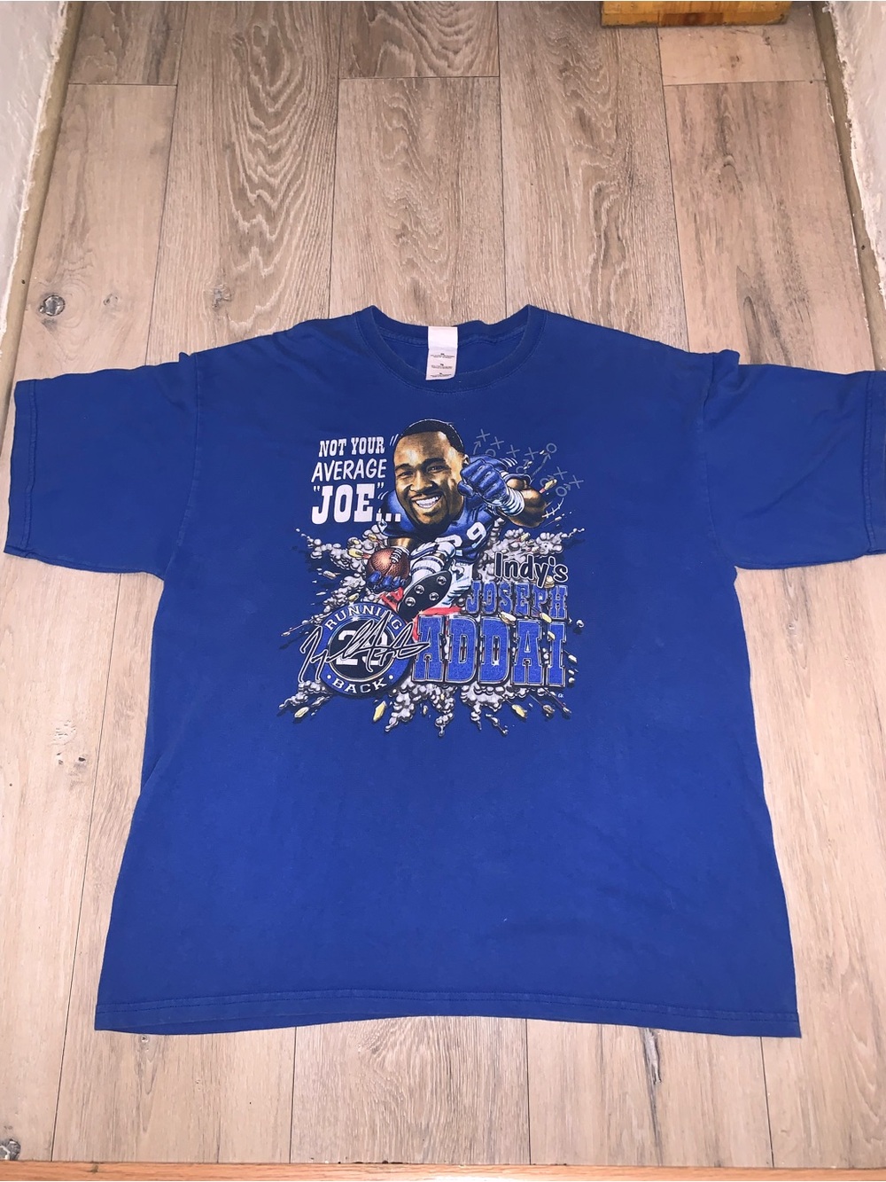 Vintage Indianapolis Colts Joseph Addai Not Your Average Joe Graphic Tee Size:XL
